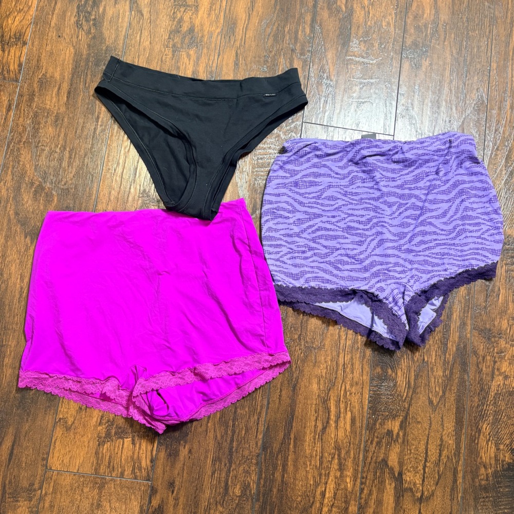 Savage X Fenty Underwear Bundle Women Medium Multi Color Lace High Waist Bikini